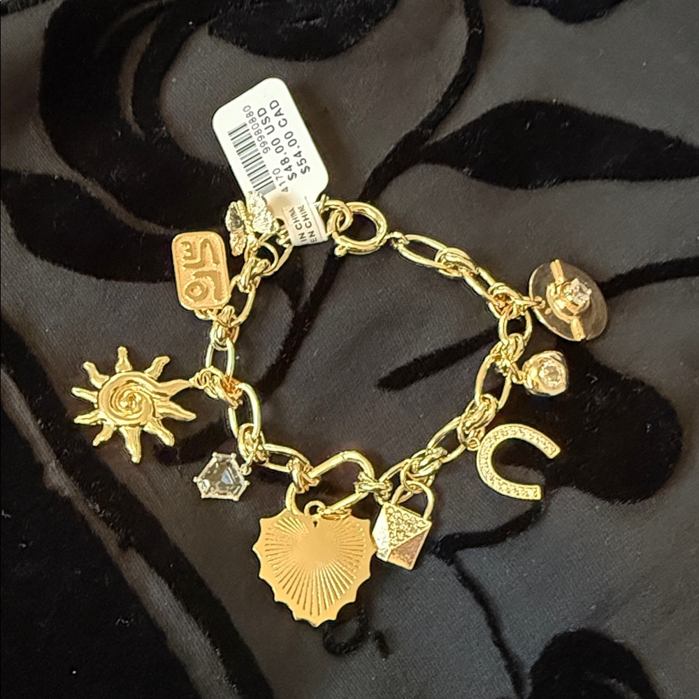 Anthropologie Mixed Up Fun Charm Bracelet